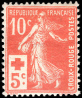 France 1914 Red Cross Lightly Mounted Mint. - Neufs