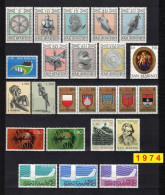 SAN MARINO 1974 Annata COMPLETA 24 Fbolli Nuovi **/MNH - Années Complètes