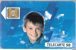 CARTE-PUBLIC-12/89-50U-F101-SC4on-VISAGE D ENFANT-N° Serie-IMP 14099-UTILISEE-BE - 1989