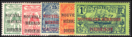 French New Hebrides 1910-11 CONDOMINIUM Set Lightly Mounted Mint. - Unused Stamps