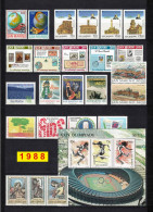 SAN MARINO 1988 Annata COMPLETA 24 Fbolli + 1 Foglietto Valori Nuovi **/MNH - Full Years