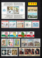 SAN MARINO 1989 Annata COMPLETA 23 Fbolli + 1 Foglietto Valori Nuovi **/MNH - Années Complètes