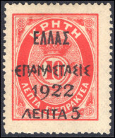 Greece 1923 Revolution 5l And 10l Postage Due Lightly Mounted Mint. - Ungebraucht