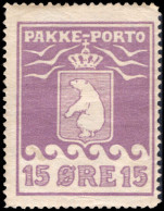 Greenland 1915-37 15ø  Violet Thiele Lightly Mounted Mint. - Ongebruikt