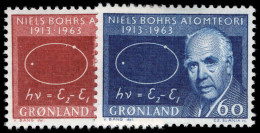 Greenland 1963 50th Anniversary Of Bohr's Atomic Theory Unmounted Mint. - Unused Stamps