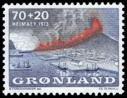 Greenland 1973 Aid For Victims Of Heimaey (Iceland) Eruption Unmounted Mint. - Ungebraucht