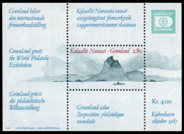 Greenland 1987 Hafnia Souvenir Sheet Unmounted Mint. - Unused Stamps