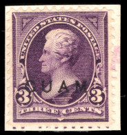 Guam 1899 3c Violet Fine Used On Piece. - Guam