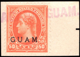 Guam 1899 50c Yellow-orange Fine Used On Piece. - Guam