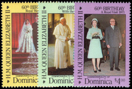 Dominica 1986 60th Birthday Of Queen Elizabeth II Unmounted Mint. - Dominica (...-1978)