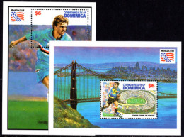 Dominica 1994 World Cup Football Souvenir Sheet Set Unmounted Mint. - Dominica (...-1978)