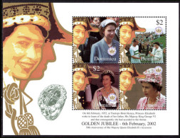 Dominica 2002 Golden Jubilee Sheetlet Unmounted Mint. - Dominica (...-1978)