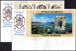 Antigua 1981 Royal Wedding 3rd Issue Booklet Pane First Day Cover. - 1960-1981 Ministerial Government