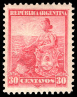 Argentina 1899-1903 30c Carmine Perf 12 Fine Unmounted Mint. - Ungebraucht