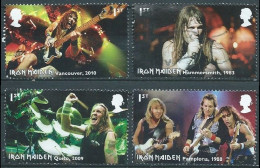 GROSSBRITANNIEN GRANDE BRETAGNE GB 2023 MUSIC GIANTS VII IRON MAIDEN SET 4V USED SG 4756-59 MI 5093-6 YT 5487-90 SN 4312 - Gebraucht