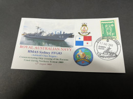 6-7-2023 (1 S 29) Royal Australian Navy Warship - HMAS Sydney FFG 03 (Exercise Northern Trident 09- Panama Canal) - Andere & Zonder Classificatie