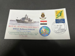 6-7-2023 (1 S 29) Royal Australian Navy Warship - HMAS Ballarat FFH 155 (Exercise Northern Trident 09 - Suez Canal) - Andere & Zonder Classificatie