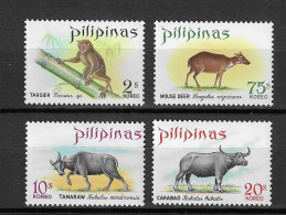 Philippines 1969 MiNr. 866 - 869 Philippinen Animals Philippine Tarsier, Musk Deer, Tamaraw 4v MNH** 3.80 € - Vaches