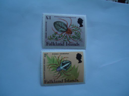 FALKLAND ISLANDS   MNH STAMPS  2 SPIDERS - Spinnen