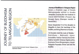 BUDDHISM-BUDDHIST HERITAGE IN TELANGANA STATE-INDIA- PPC #3 OF 5- MNH- SCARCE -NMC-11 - Buddhismus