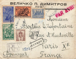 BULGARIE - LETTRE RECOMMANDEE Par AVION  - 1947 - VOYAGEE VERS PARIS - FRANCE - RETOUR - BEL AFFRANCHISSEMENT - CACHETS - Storia Postale