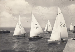 CARTOLINA  CESENATICO,CESENA,EMILIA ROMAGNA-SPIAGGIA,MARE,SOLE,SPIAGGIA,LUNGOMARE,VACANZA,BARCHE A VELA,VIAGGIATA 1961 - Cesena