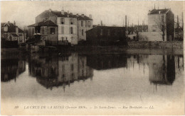 CPA Inondations 1910 Ile St-Denis Rue Berthelot (1276285) - L'Ile Saint Denis