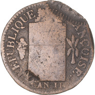 Monnaie, France, Sol Aux Balances Françoise, Sol, 1793, Strasbourg, Fautée - - Autres & Non Classés