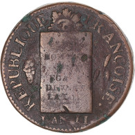 Monnaie, France, Sol Aux Balances, 1793, Strasbourg, TB, Cuivre, Gadoury:19 - Altri & Non Classificati