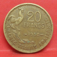 20 Francs Georges Guiraud 1950 3 Faucilles - TTB - Pièce Monnaie France - Article N°983 - 20 Francs