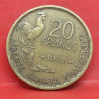 20 Francs G Guiraud 1950 4 Faucilles - TTB - Pièce Monnaie France - Article N°985 - 20 Francs