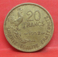 20 Francs G Guiraud 1952 - TB - Pièce Monnaie France - Article N°989 - 20 Francs