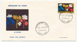 TCHAD => Envel FDC - 20F Le Coton - 6 Avril 1964 - FORT-LAMY - Ciad (1960-...)