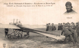 J0607 - Aérodrome De BRON/LYON - VIDART Sur Monoplan Deperdussin Arrive De DIJON - Aviateurs