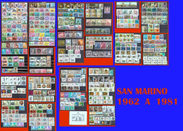 SAN MARINO 1962 A 1981- 20 AÑOS COMPLETOS NUEVOS - Años Completos