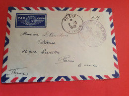 Enveloppe En Fm Pour Paris Par Avion En 1948 Avec Cachet Ancre De Marine - Réf 1403 - Seepost