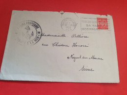 Enveloppe En Fm De Toulon  Pour Nogent/Marne En 1953 Avec Cachet Ancre De Marine - Réf 1404 - Naval Post