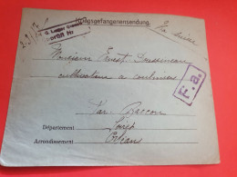 Enveloppe D'un Prisonnier De Guerre En Allemagne Pour Orléans Par Voie De Suisse En 1917 - Réf 1408 - Guerre De 1914-18