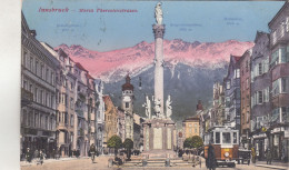 D1200) INNSBRUCK - Straßenbahn Garnitur 40 In Maria Theresienstraße ALT  1912 - Innsbruck