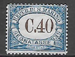 SAN MARINO  1939  SEGNATASSE DEL  1897-1919  SASS. 58  MLH  VF - Postage Due