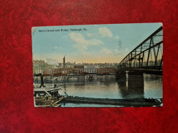 Carte PITTSBURG HERR'S ISLAND AND BRIDGE - Pittsburgh