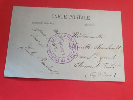 Cachet Militaire Sur Cp De Gérardmer Pour Clermont Ferrand En Fm  - Réf 1411 - Oorlog 1914-18