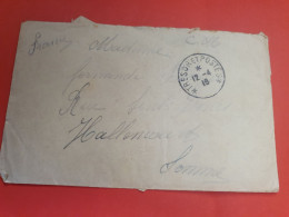 Enveloppe En Fm Pour Hallencourt En 1918 - Réf 1430 - Storia Postale