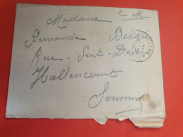 Enveloppe En Fm Du SP 603  Pour Hallencourt En 1918 - Réf 1433 - 1. Weltkrieg 1914-1918