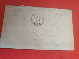 Enveloppe En Fm De Ecouis Pour Hallencourt En 1918 - Réf 1434 - Guerra Del 1914-18