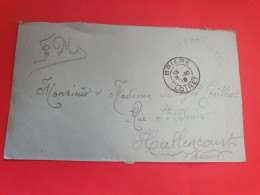 Enveloppe En Fm De Briare Pour Hallencourt En 1918 - Réf 1435 - Oorlog 1914-18