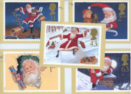 GRANDE BRETAGNE - NOEL - CARTE MAXIMUM - N° Yvert 2002/2006 - Cartes-Maximum (CM)