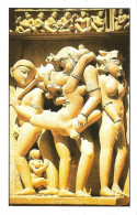 India Khajuraho Temples MONUMENTS - Four Figure From LAXMAN TEMPLE Built In 930 - 950 A.D Picture Post CARD New Per Scan - Etnicas