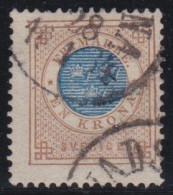 Zweden      .    Y&T    .    26   .  Perf.  13          .    O   .     Cancelled    .   Hinged - Used Stamps