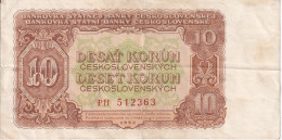 BILLETE DE CHECOSLOVAQUIA DE 10 KORUN DEL AÑO 1953  (BANKNOTE) - Tchécoslovaquie